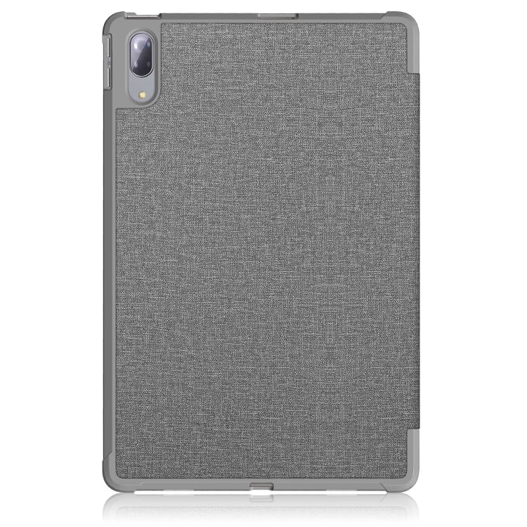 For Lenovo Tab P11 Pro TB-J716F /J706F Cloth Texture PU + TPU Horizontal Flip Leather Case with Three-folding Holder & Wake-up / Sleep Function