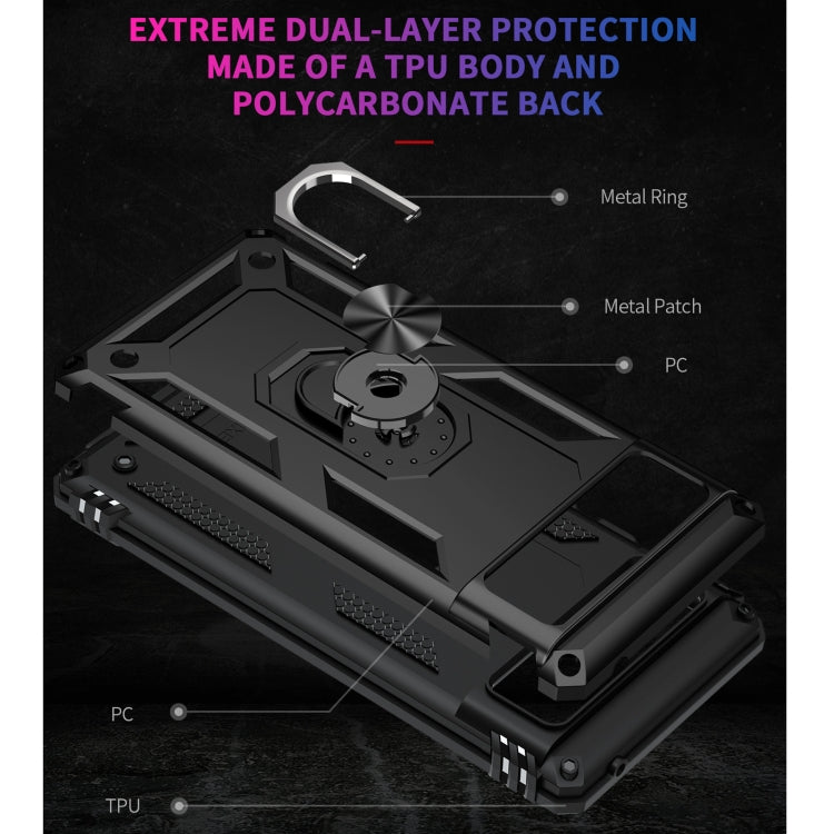 For Google Pixel 6 Shockproof TPU + PC Protective Case with 360 Degree Rotating Holder