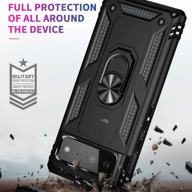 For Google Pixel 6 Shockproof TPU + PC Protective Case with 360 Degree Rotating Holder