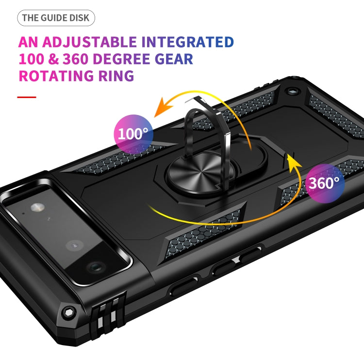 For Google Pixel 6 Shockproof TPU + PC Protective Case with 360 Degree Rotating Holder