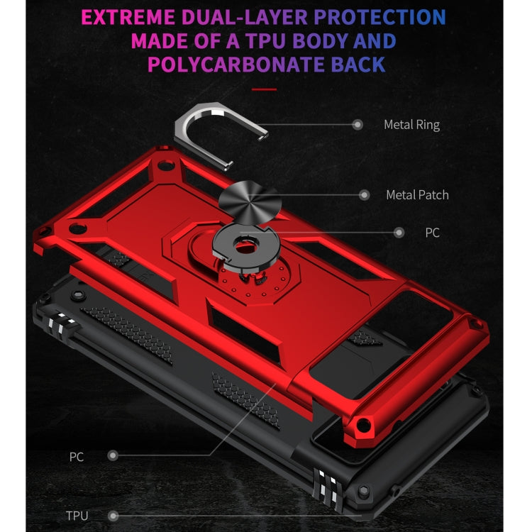 For Google Pixel 6 Shockproof TPU + PC Protective Case with 360 Degree Rotating Holder