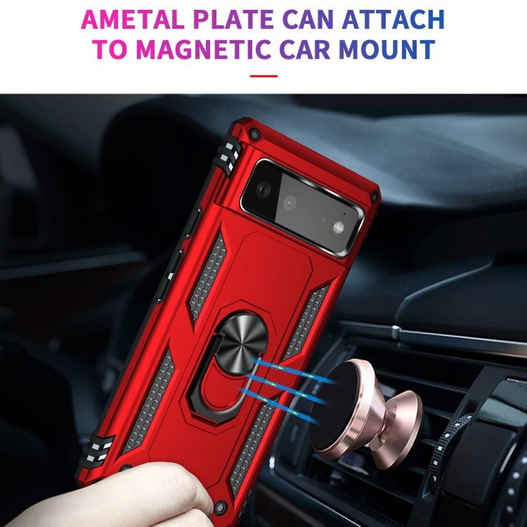 For Google Pixel 6 Shockproof TPU + PC Protective Case with 360 Degree Rotating Holder