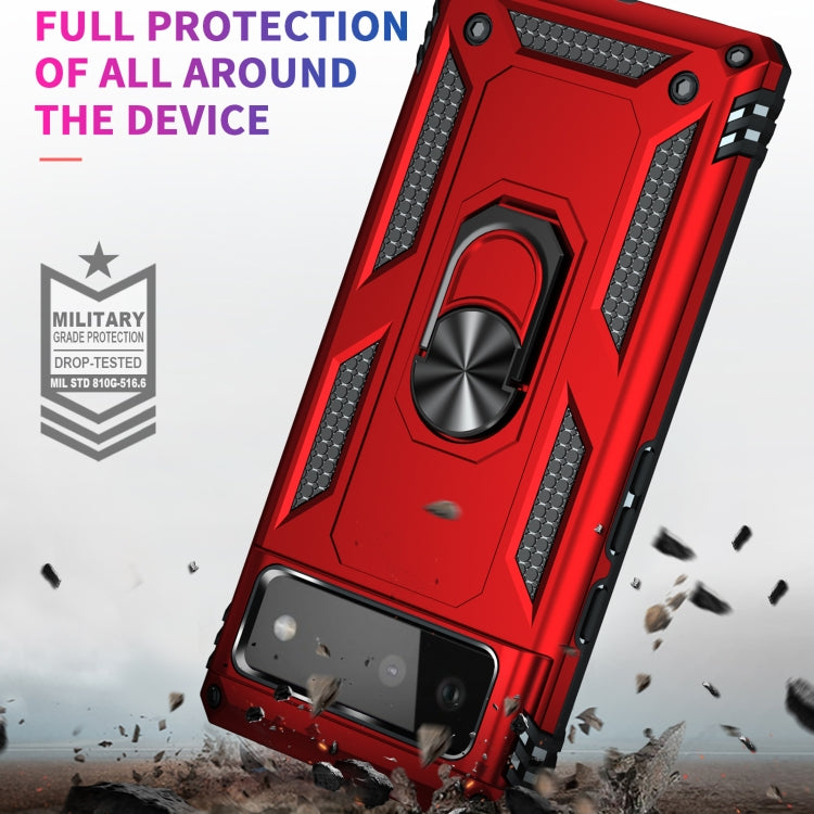 For Google Pixel 6 Shockproof TPU + PC Protective Case with 360 Degree Rotating Holder