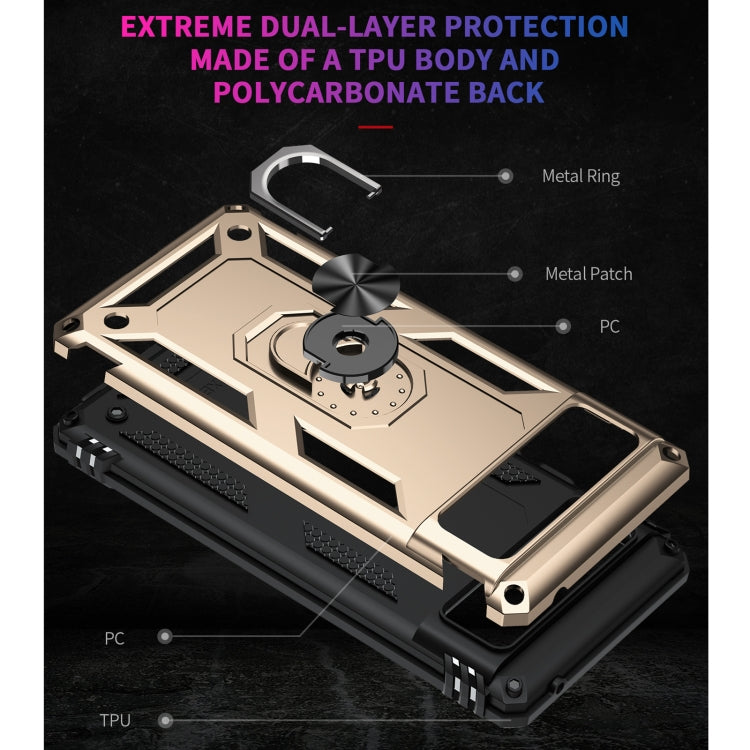 For Google Pixel 6 Shockproof TPU + PC Protective Case with 360 Degree Rotating Holder