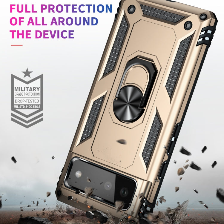 For Google Pixel 6 Shockproof TPU + PC Protective Case with 360 Degree Rotating Holder