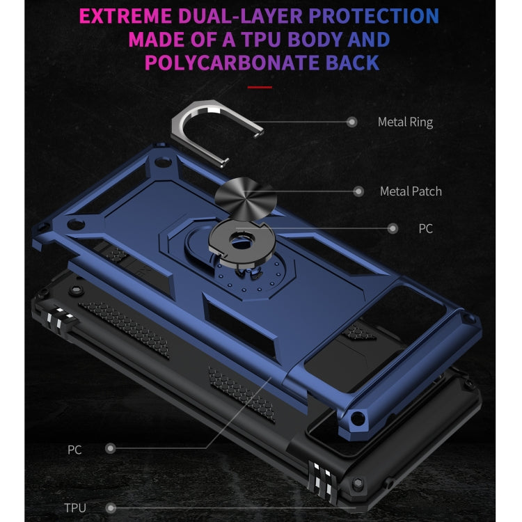 For Google Pixel 6 Shockproof TPU + PC Protective Case with 360 Degree Rotating Holder