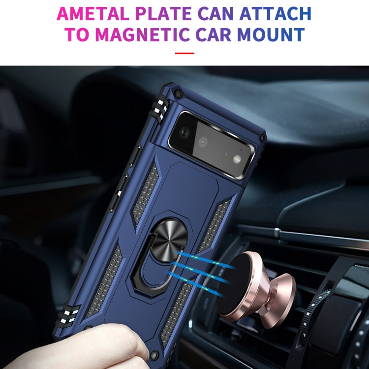 For Google Pixel 6 Shockproof TPU + PC Protective Case with 360 Degree Rotating Holder