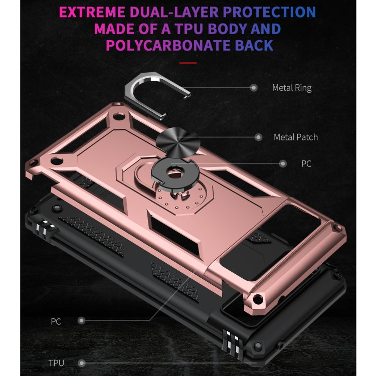 For Google Pixel 6 Shockproof TPU + PC Protective Case with 360 Degree Rotating Holder