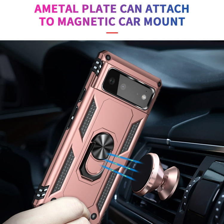 For Google Pixel 6 Shockproof TPU + PC Protective Case with 360 Degree Rotating Holder