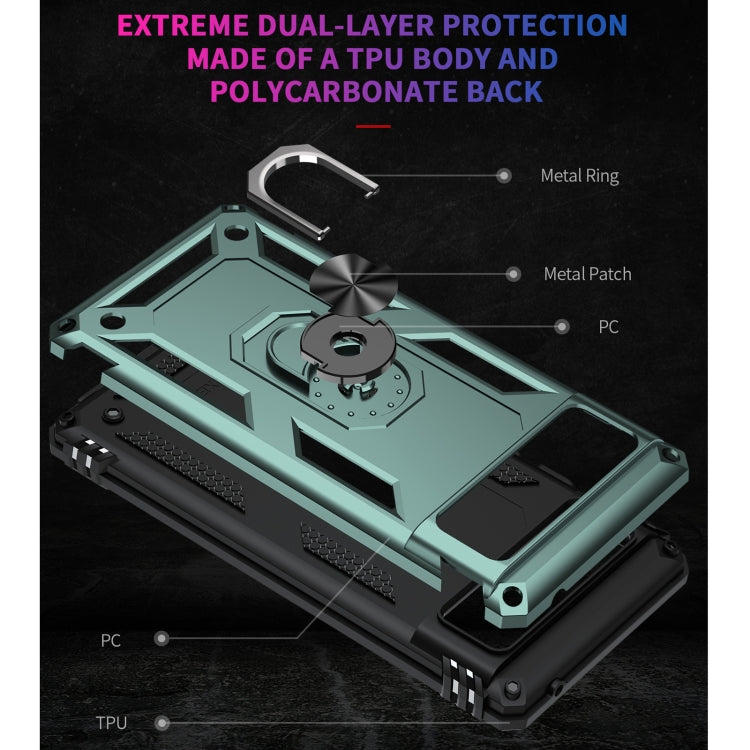 For Google Pixel 6 Shockproof TPU + PC Protective Case with 360 Degree Rotating Holder