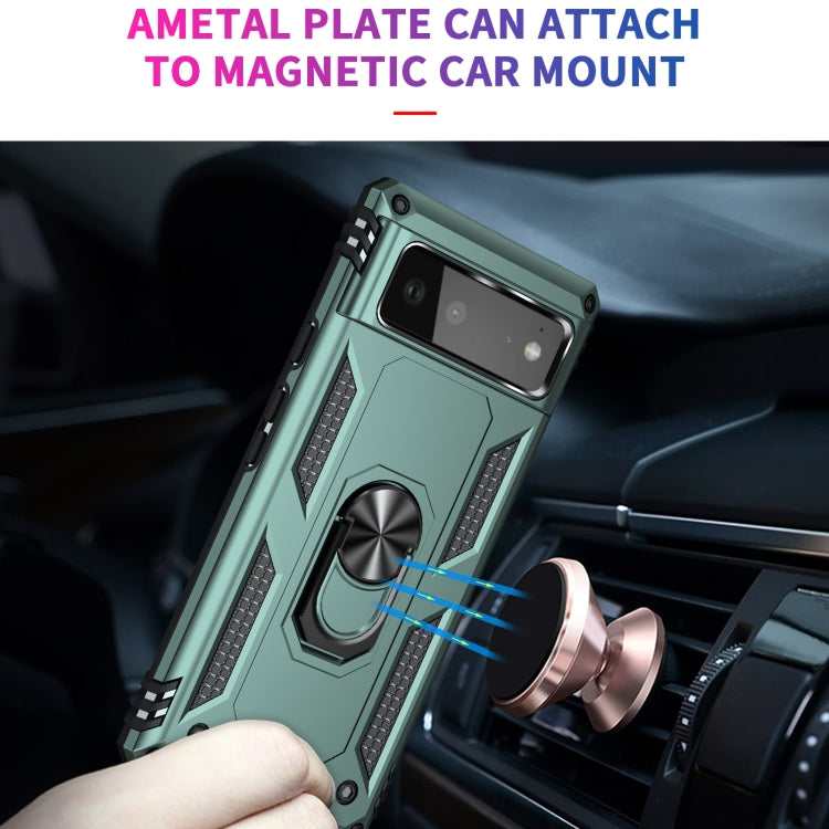 For Google Pixel 6 Shockproof TPU + PC Protective Case with 360 Degree Rotating Holder