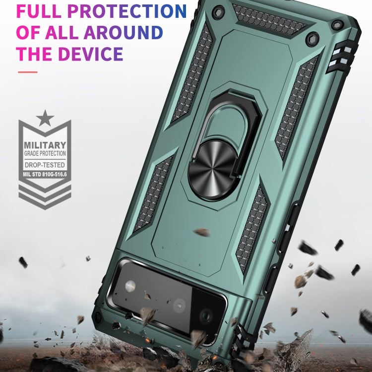 For Google Pixel 6 Shockproof TPU + PC Protective Case with 360 Degree Rotating Holder