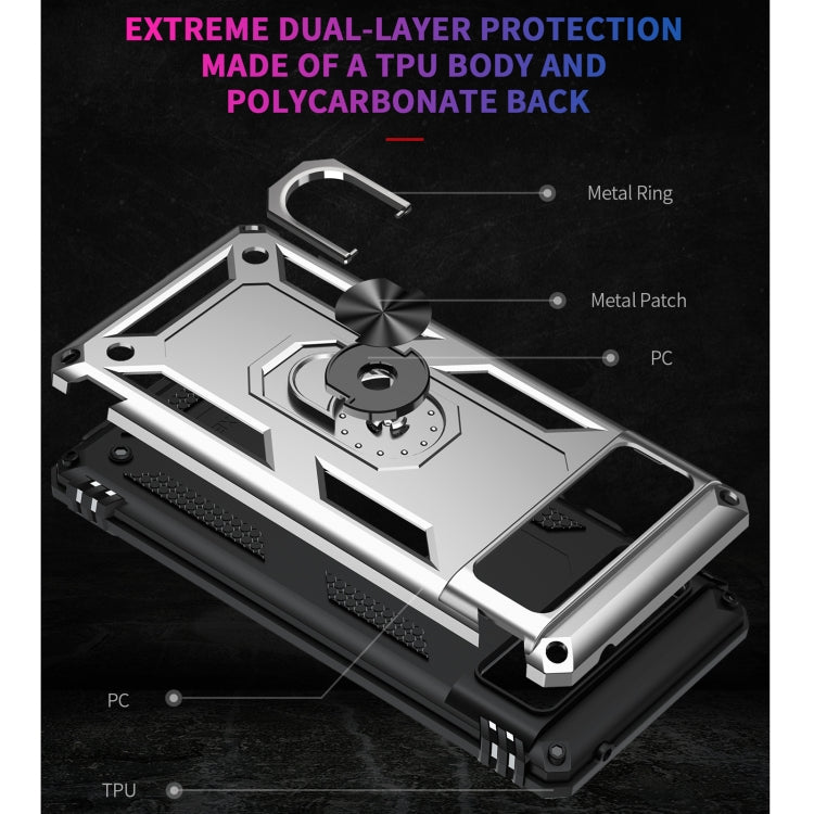 For Google Pixel 6 Shockproof TPU + PC Protective Case with 360 Degree Rotating Holder