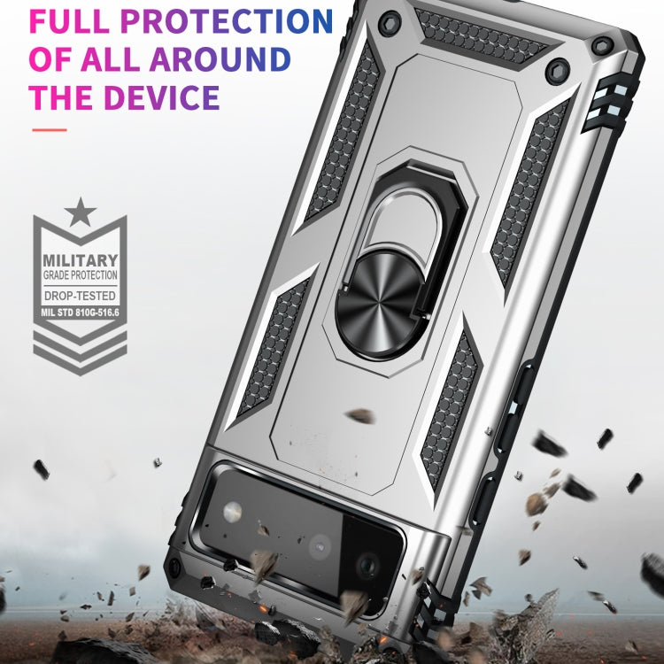 For Google Pixel 6 Shockproof TPU + PC Protective Case with 360 Degree Rotating Holder