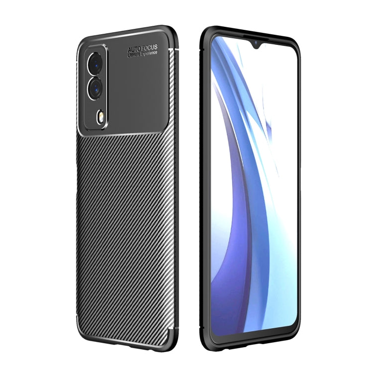 For vivo Y53s Carbon Fiber Texture Shockproof TPU Case