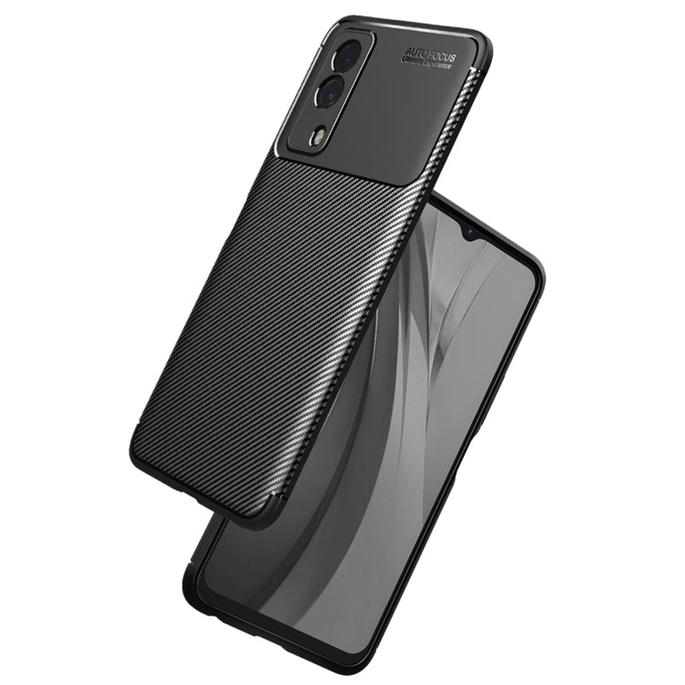 For vivo Y53s Carbon Fiber Texture Shockproof TPU Case