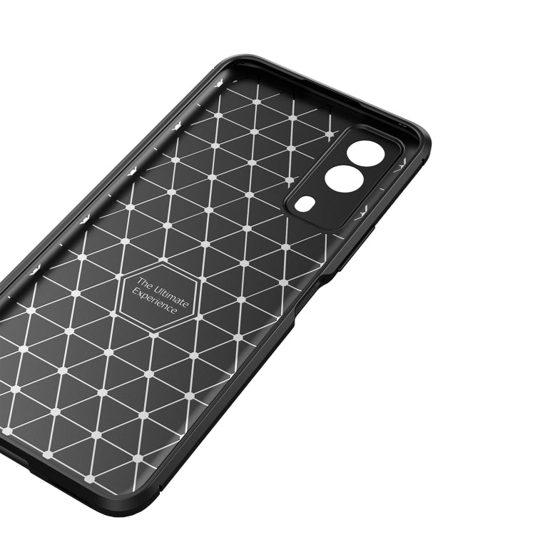 For vivo Y53s Carbon Fiber Texture Shockproof TPU Case