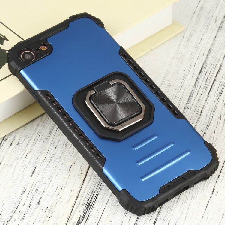 For iPhone SE 2022 / SE 2020 / 8 / 7 Fierce Warrior Series Armor All-inclusive Shockproof Aluminum Alloy + TPU Protective Case with Ring Holder
