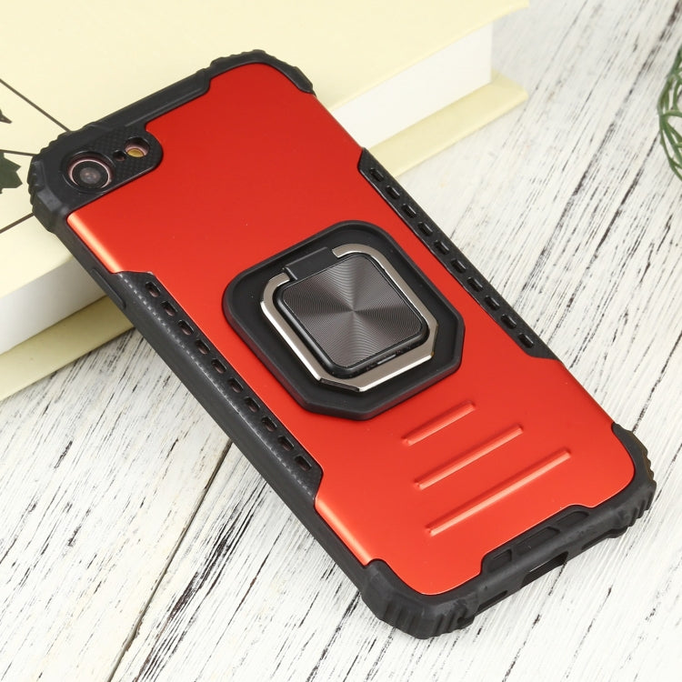 For iPhone SE 2022 / SE 2020 / 8 / 7 Fierce Warrior Series Armor All-inclusive Shockproof Aluminum Alloy + TPU Protective Case with Ring Holder