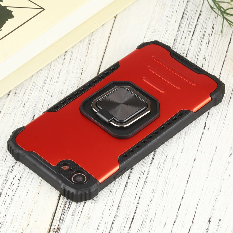 For iPhone SE 2022 / SE 2020 / 8 / 7 Fierce Warrior Series Armor All-inclusive Shockproof Aluminum Alloy + TPU Protective Case with Ring Holder