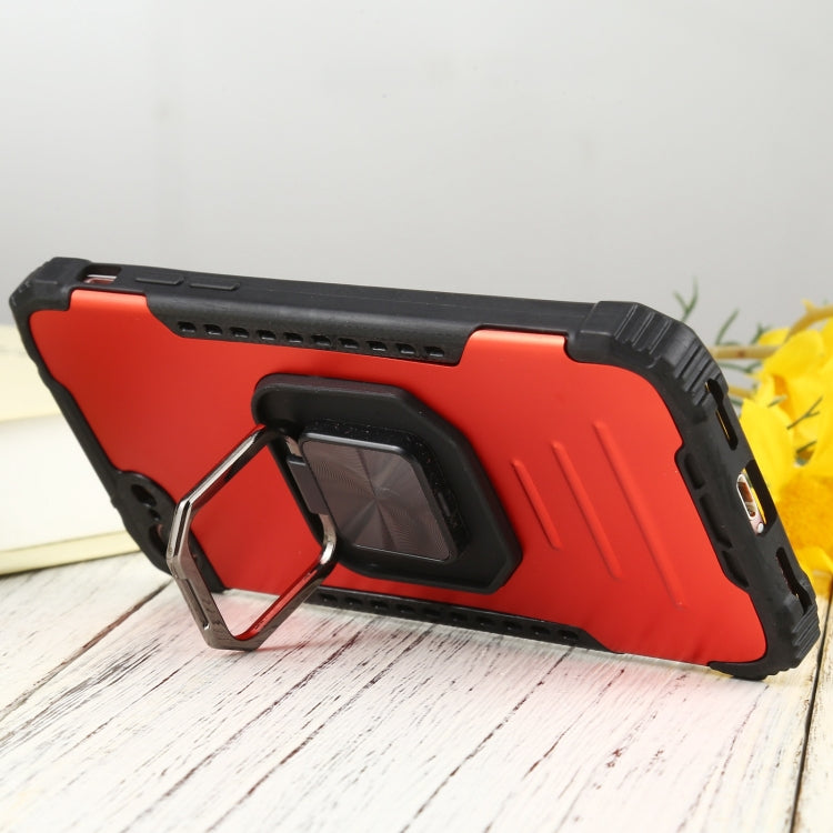 For iPhone SE 2022 / SE 2020 / 8 / 7 Fierce Warrior Series Armor All-inclusive Shockproof Aluminum Alloy + TPU Protective Case with Ring Holder