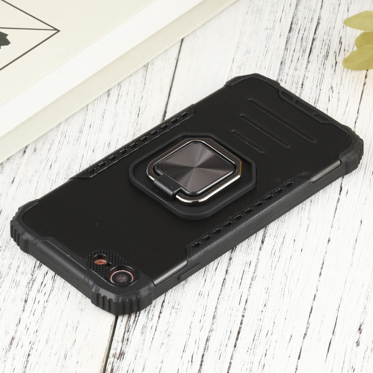 For iPhone SE 2022 / SE 2020 / 8 / 7 Fierce Warrior Series Armor All-inclusive Shockproof Aluminum Alloy + TPU Protective Case with Ring Holder