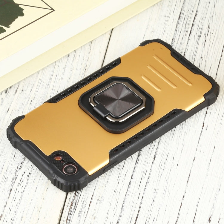 For iPhone SE 2022 / SE 2020 / 8 / 7 Fierce Warrior Series Armor All-inclusive Shockproof Aluminum Alloy + TPU Protective Case with Ring Holder