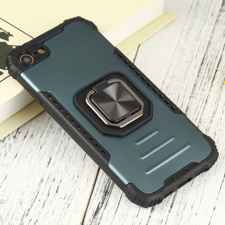 For iPhone SE 2022 / SE 2020 / 8 / 7 Fierce Warrior Series Armor All-inclusive Shockproof Aluminum Alloy + TPU Protective Case with Ring Holder
