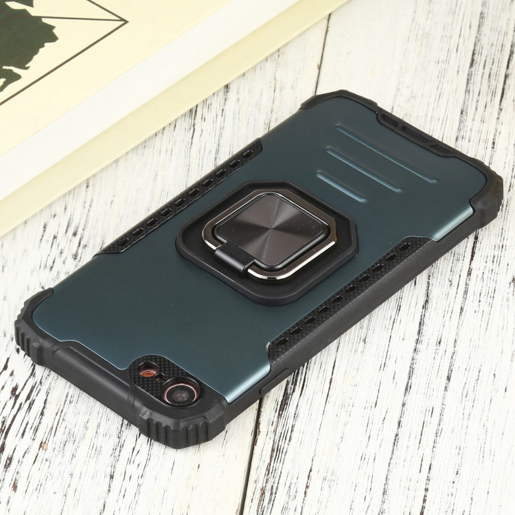For iPhone SE 2022 / SE 2020 / 8 / 7 Fierce Warrior Series Armor All-inclusive Shockproof Aluminum Alloy + TPU Protective Case with Ring Holder
