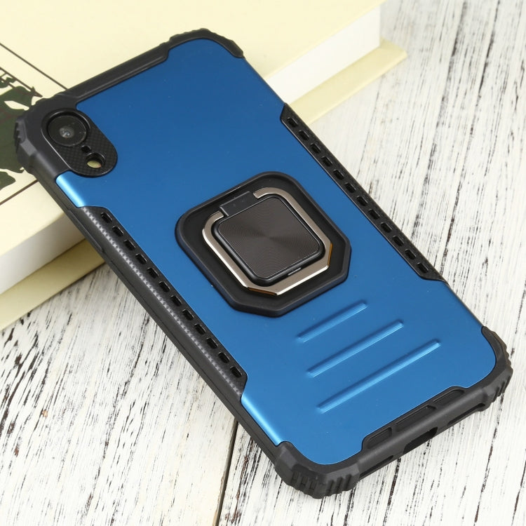 For iPhone XR Fierce Warrior Series Armor All-inclusive Shockproof Aluminum Alloy + TPU Protective Case with Ring Holder