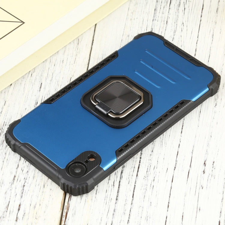 For iPhone XR Fierce Warrior Series Armor All-inclusive Shockproof Aluminum Alloy + TPU Protective Case with Ring Holder