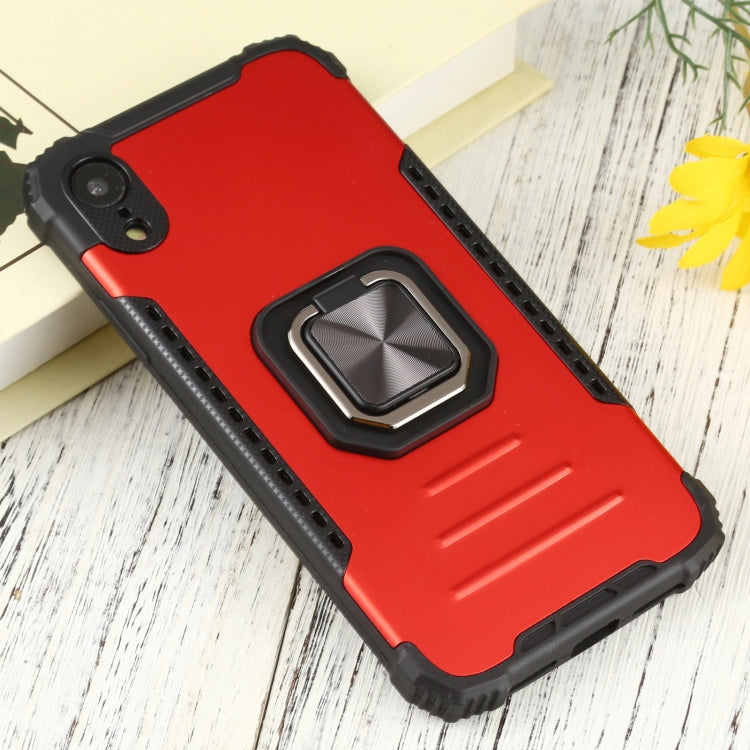 For iPhone XR Fierce Warrior Series Armor All-inclusive Shockproof Aluminum Alloy + TPU Protective Case with Ring Holder