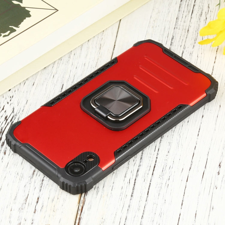 For iPhone XR Fierce Warrior Series Armor All-inclusive Shockproof Aluminum Alloy + TPU Protective Case with Ring Holder