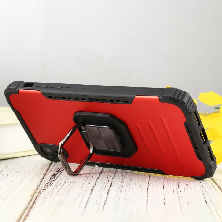For iPhone XR Fierce Warrior Series Armor All-inclusive Shockproof Aluminum Alloy + TPU Protective Case with Ring Holder