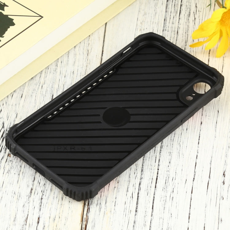 For iPhone XR Fierce Warrior Series Armor All-inclusive Shockproof Aluminum Alloy + TPU Protective Case with Ring Holder