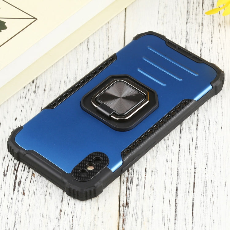 For iPhone X / XS Fierce Warrior Series Armor All-inclusive Shockproof Aluminum Alloy + TPU Protective Case with Ring Holder