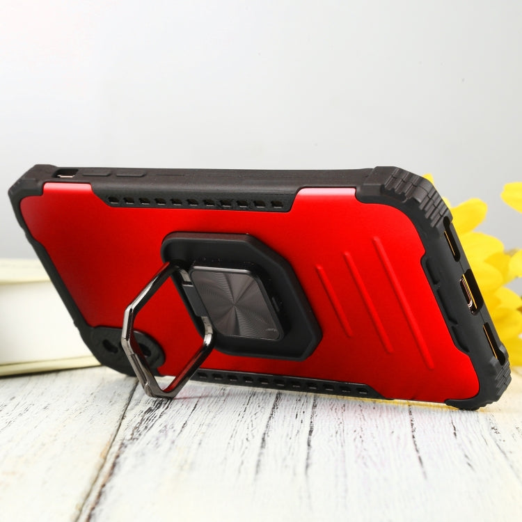 For iPhone X / XS Fierce Warrior Series Armor All-inclusive Shockproof Aluminum Alloy + TPU Protective Case with Ring Holder