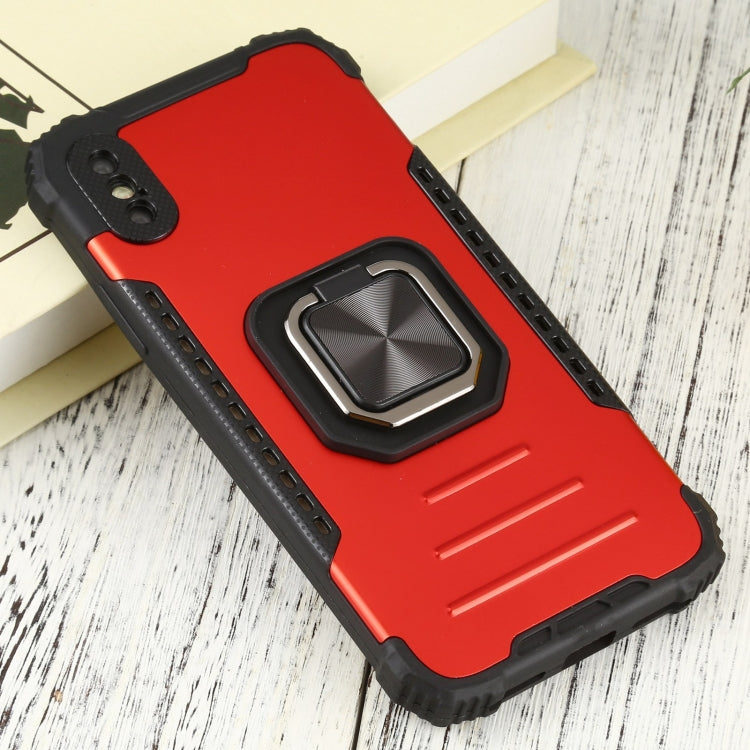 For iPhone XS Max Fierce Warrior Series Armor All-inclusive Shockproof Aluminum Alloy + TPU Protective Case with Ring Holder