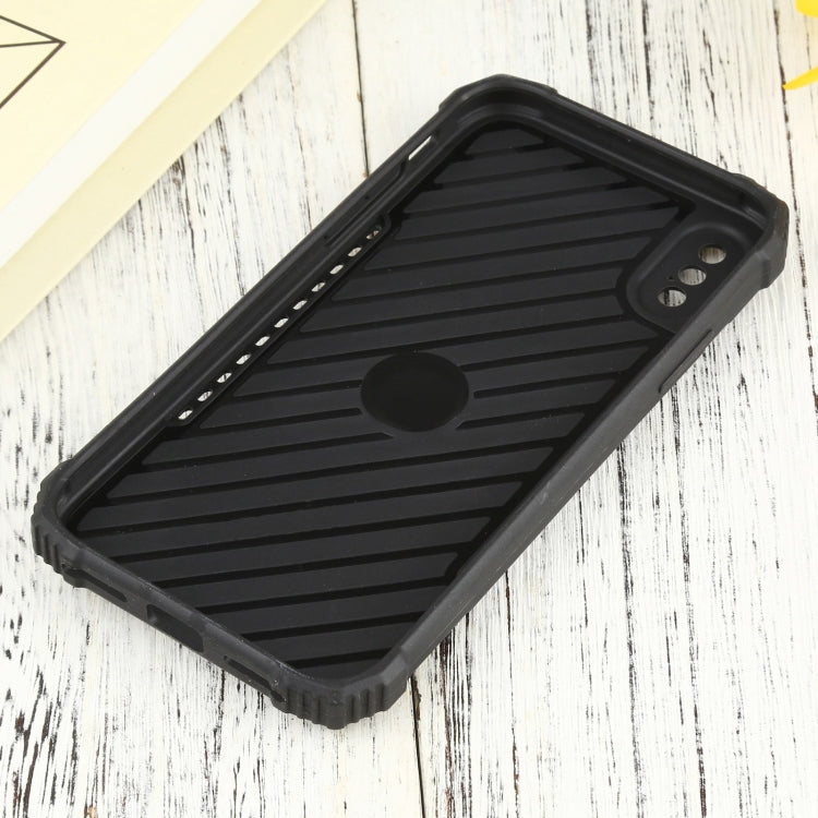 For iPhone XS Max Fierce Warrior Series Armor All-inclusive Shockproof Aluminum Alloy + TPU Protective Case with Ring Holder