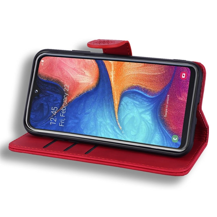 For Galaxy A10e Calf Pattern Diamond Mandala Double Folding Design Embossed Leather Case with Wallet & Holder & Card Slots