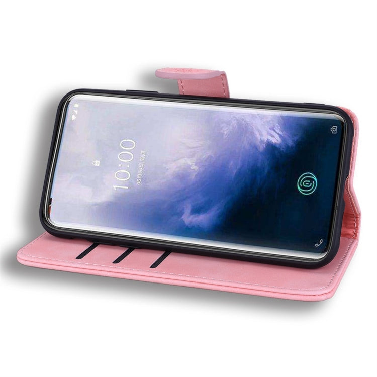 For Galaxy Note 10+ Calf Pattern Diamond Mandala Double Folding Design Embossed Leather Case with Wallet & Holder & Card Slots