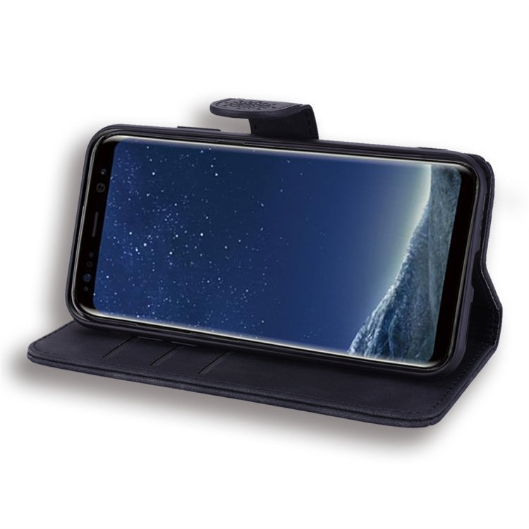 For Galaxy S8+ Calf Pattern Diamond Mandala Double Folding Design Embossed Leather Case with Wallet & Holder & Card Slots