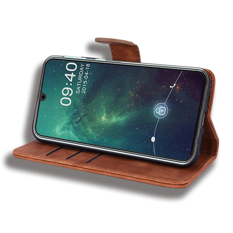 For Galaxy M30s Calf Pattern Diamond Mandala Double Folding Design Embossed Leather Case with Wallet & Holder & Card Slots