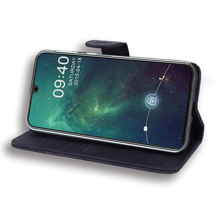 For Galaxy M30s Calf Pattern Diamond Mandala Double Folding Design Embossed Leather Case with Wallet & Holder & Card Slots