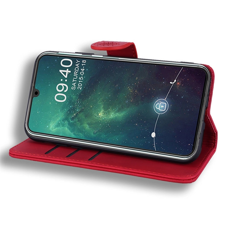 For Galaxy M30s Calf Pattern Diamond Mandala Double Folding Design Embossed Leather Case with Wallet & Holder & Card Slots