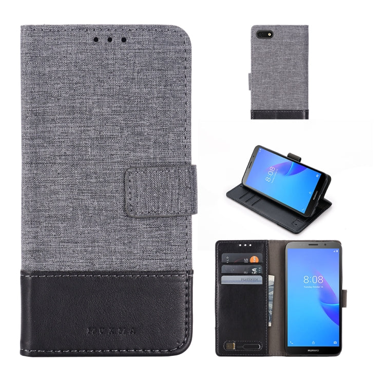 For Huawei Y5 lite (2018) MUXMA MX102 Horizontal Flip Canvas Leather Case with Stand & Card Slot & Wallet Function