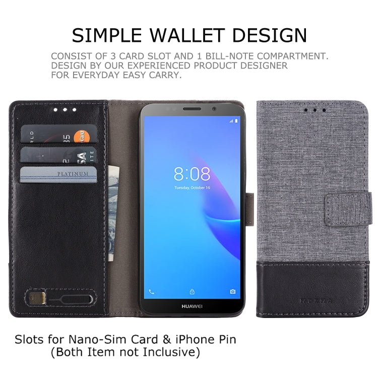 For Huawei Y5 lite (2018) MUXMA MX102 Horizontal Flip Canvas Leather Case with Stand & Card Slot & Wallet Function