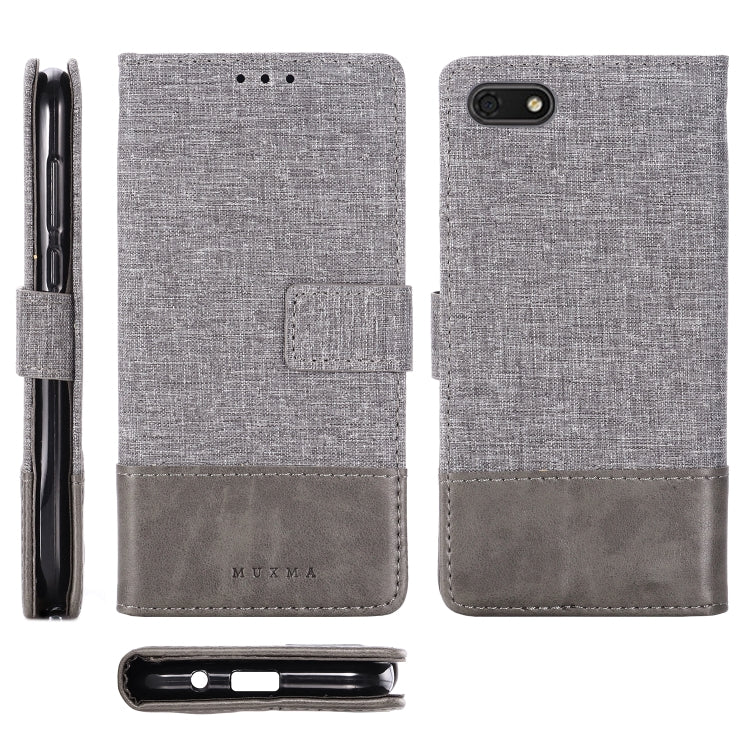 For Huawei Y5 lite (2018) MUXMA MX102 Horizontal Flip Canvas Leather Case with Stand & Card Slot & Wallet Function