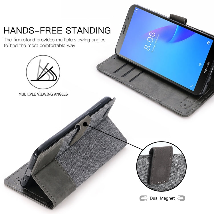 For Huawei Y5 lite (2018) MUXMA MX102 Horizontal Flip Canvas Leather Case with Stand & Card Slot & Wallet Function