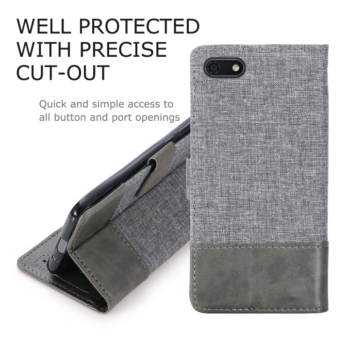 For Huawei Y5 lite (2018) MUXMA MX102 Horizontal Flip Canvas Leather Case with Stand & Card Slot & Wallet Function